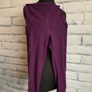 Lululemon Purple Sheer Side Leggings
